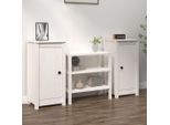 Maison Exclusive - Credenze 2 Pezzi Bianco 39X35X80 Cm Legno Massello Di Pino