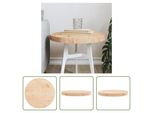 The Living Store Piano Tavolo Rotondo Ø40X3 Cm In Legno Di Pino Massiccio