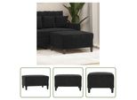 The Living Store Sgabello Nero 70X55X41 Cm In Velluto