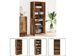 The Living Store Armadio Effetto Legno Vecchio 80X50X200 Cm Materiale A Base Di Legno
