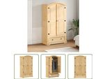 The Living Store Armadio 102X52X186 Cm In Legno Massiccio Di Pino