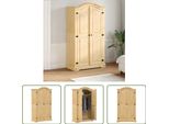 The Living Store Armadio 102X52X186 Cm In Legno Massiccio Di Pino