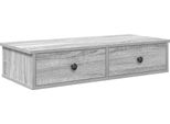 Vidaxl Scaffale A Muro Con Cassetti Grey Sonoma 80X31X17 Cm Materiale A Base Di Legno