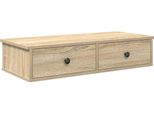 Vidaxl Scaffale A Muro Con Cassetti In Rovere Sonoma 80X34X17 Cm Materiale A Base Di Legno