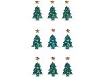 Cristalli Autoadesivi Alberi Di Natale Stelle 18 Pezzi