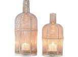 Set Di 2 Lanterne Decorative Boho Portacandele Preston