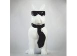 Casa Padrino Figura Decorativa Cane Bulldog Bianco/Nero H. 65 Cm - Scultura Decorativa