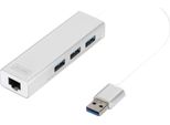 Digitus DA-70250-1 - Hub - 3 X Usb 3.0 Superspeed + 1 X 10/100/1000 - Desktop