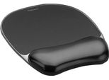 Fellowes Gel Crystals - Tappetino Per Mouse Con Cuscinetto Per Il Polso - Nero
