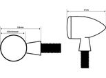 Kellermann Luce Posteriore/Freno A Led Bullet Atto Dark, Per Montaggio Orizzontale
