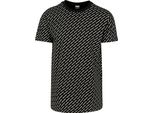 T-Shirt Da Uomo Urban Classics Allover Logo Tee Nero - Xxl