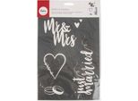 Stencil Per Matrimoni 29,7 X 21 Cm E Una Spatola