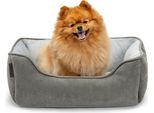 Lionto 2-In-1 Hundekissen Aus Wildlederimitat, 60X50 Cm, Hellgrau/Dunkelgrau /2