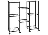 Vidaxl Portafiori Con Rotelle 83X25X83,5 Cm Ferro Nero