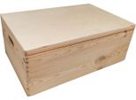 Scatola Per Giocattoli In Legno Playwood Con Coperchio Incernierato E Maniglie