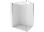 Mexen Kioto Parete Doccia Walk-In 130 X 200 Cm, Strisce 8 Mm, Oro - 800-130-101-50-09
