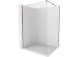 Mexen Kioto Parete Doccia 130 X 200 Cm, Strisce 8 Mm, Oro Rosa - 800-130-101-60-09