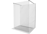 Mexen Kioto Parete Doccia Autoportante 110 X 200 Cm, Trasparente 8 Mm, Grigio Canna Di Fucile Spazzolato - 800-110-002-66-00