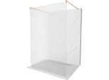 Mexen Kioto Parete Doccia Indipendente 110 X 200 Cm, Righe 8 Mm, Rame Spazzolato - 800-110-002-65-09