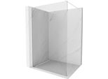 Mexen Kioto Parete Doccia Walk-In 70 X 200 Cm, Trasparente 8 Mm, Bianca - 800-070-101-20-00