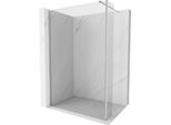 Mexen Kioto Parete Doccia Walk-In 130 X 40 Cm, Trasparente, Nichel Spazzolato - 800-130-212-97-00-040