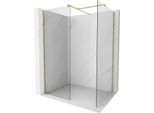 Mexen Kioto Parete Doccia Walk-In 140 X 115 Cm, Trasparente, Dorata - 800-140-202-50-00-115