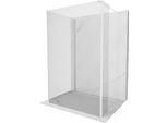 Mexen Kioto Parete Doccia Walk-In 105 X 100 X 40 Cm, Trasparente, Bianca - 800-105-100-221-20-00-040