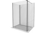 Mexen Kioto Parete Doccia Walk-In 105 X 100 X 40 Cm, Trasparente, Nero - 800-105-100-221-70-00-040