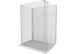 Mexen Kioto Parete Doccia Walk-In 110 X 80 X 30 Cm, Trasparente, Nichel Spazzolato - 800-110-080-221-97-00-030