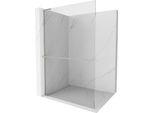 Mexen Kioto+ L Pannello Doccia Con Mensola Walk-In 80 X 200 Cm, Trasparente, Nichel Spazzolato - 800-080-123-97-00