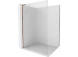 Mexen Kioto L Parete Doccia Walk-In 120 X 200 Cm, Strisce, Rame Spazzolato - 800-120-103-65-09