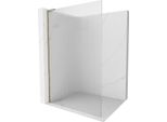 Mexen Kioto L Parete Doccia Walk-In 90 X 200 Cm, Strisce, Oro - 800-090-103-50-09