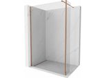 Mexen Kioto Pannello Doccia Walk-In 130 X 40 Cm, Trasparente, Oro Rosa - 800-130-212-60-00-040