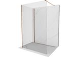 Mexen Kioto Parete Doccia Walk-In 140 X 115 Cm, Trasparente, Oro Rosa - 800-140-212-60-00-115