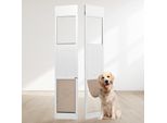 Porta Scorrevole In Vetro Per Cani Vevor, 1927-2049 Mm, Regolabile In Altezza, In Vetro Temperato Con Telaio In Alluminio E Struttura A Cerniera Per Cani Di Grossa Taglia