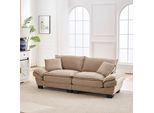 Lvhom Divano Doppio Con Cuscini, Divano A 2 Posti Con Sedute Profonde, Divano Imbottito Poltrona Imbottita Chaise Longue Lounge Sofa, Per Soggiorno, Kaki