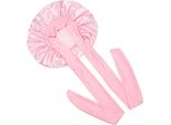 Inf Cuffia Da Notte Regolabile In Raso - Poliestere Traspirante Per Capelli Rosa