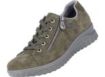 Rieker Donna Tex Scarpa Bassa In Pelle Verde