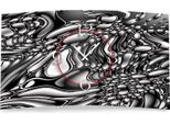 Digital Art Orologio Da Parete Grigio Liquido Di Design Orologio Da Parete Moderno Design Silenzioso Senza Ticchettio Dixtime 3D-0261
