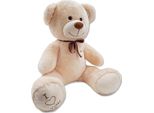 Orsacchiotto Xxl 160 Cm - Peluche Grande - Peluche Con Fiocco - Beige Chiaro