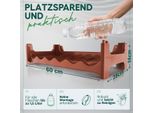 Novaliv Portabottiglie Per 144 Bottiglie | Portabottiglie Marrone | Ripiano In Plastica Robusta, Impilabile (Marrone, 24)