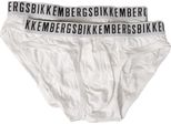 Slip Uomo Bikkembergs Confezione 2 Pezzi Elastico A Vista Cotone Elasticizzato Underwear Articolo BKK1USP02BI Bipack Briefs, White, M - Eu M - Us S - Fr 3, Cotone 95%,Spandex 5%