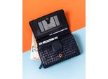 Rovicky | Elegante Portacarte E Documenti Da Donna, Con Rfid, Blu, 15,5X10 Cm