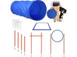 Sessamen-Lp Set Agility Cani Grande Set Di Addestramento Per Animali Domestici Con Tunnel Per Cani Ostacoli Regolabili Anello Di Salto