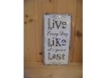 Insegna In Latta Shabby Vivere Ogni Giorno