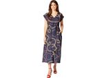 Principles - Vestito Midi Con Cintura Per Donna DH7758 (38 It) (Blu Navy)