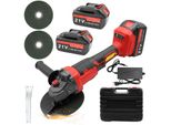 Smerigliatrice Angolare A Batteria 18V 125MM 860W - Motore Senza Spazzole, Potente Con 2 Batterie E Accessori