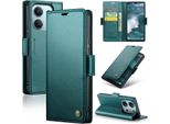 Custodia In Pelle Per Xiaomi Redmi 15C 5G/4G Custodia Protettiva Porta Carte Portafoglio Con Funzione Stand Verde