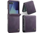 Custodia Per Telefono Cellulare Per Samsung Galaxy Z Flip 7 Flip Cover Custodia In Pelle Viola