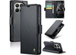 Custodia In Pelle Per Xiaomi 15T Portafoglio Porta Carte Custodia Protettiva Con Funzione Stand Nero